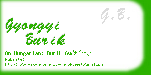 gyongyi burik business card